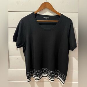 📍 Léo & Ugo short sleeve sweater with small pearl details size 6  16/18